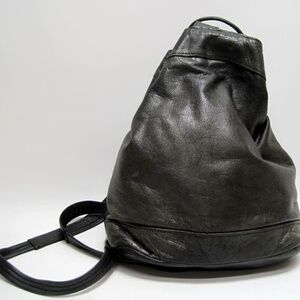 Sven Berkeley Black Leather Sling Backpack California